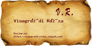 Visegrádi Róza névjegykártya